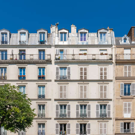 Paris, beautiful buildings, place de la Nation in the 11e districtの写真素材