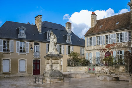 Bourges, medieval city in France, old buildings in the center