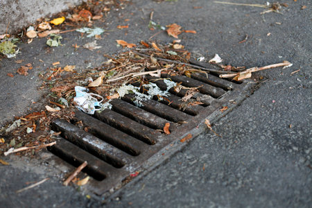 a sewer grate in town