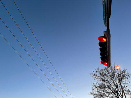 Traffic lights in the city