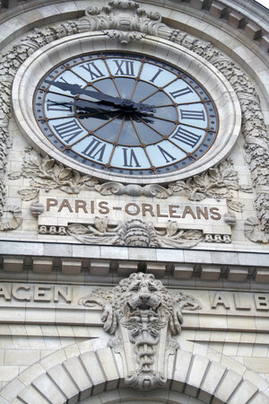 Orsay museum clock in Parisのeditorial素材