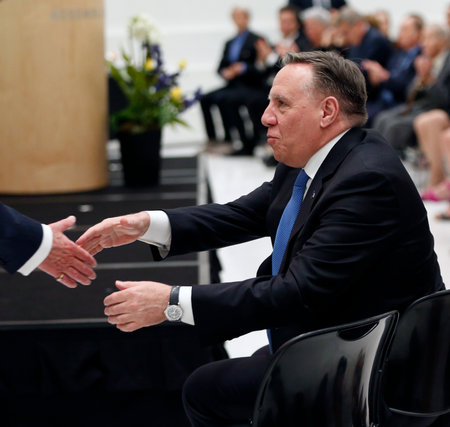 President of Quebec, FranÃ§ois Legault.のeditorial素材