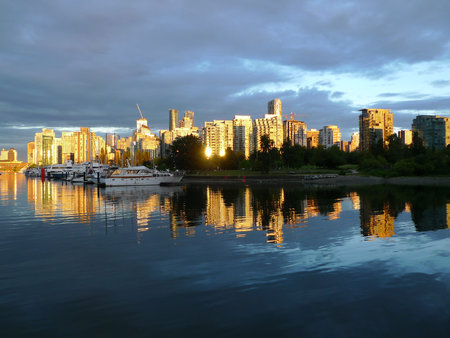 Vancouver's Coal Harbor Marinaのeditorial素材