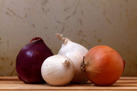 a variety of onions