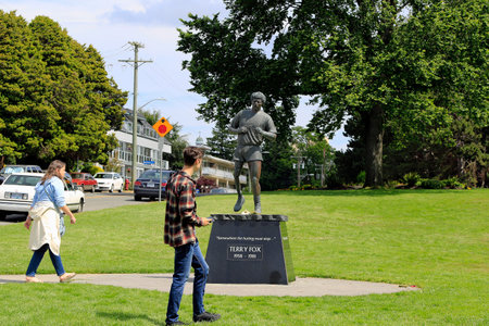 The Terry Fox statue in Victoriaのeditorial素材