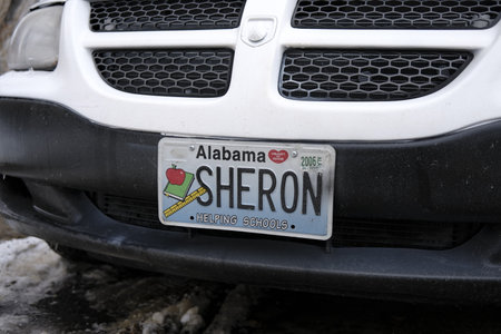 Alabama license plate.のeditorial素材