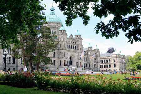 Victoria, British Columbia, Canada.The British Columbia Parliament Buildings in Victoriaのeditorial素材