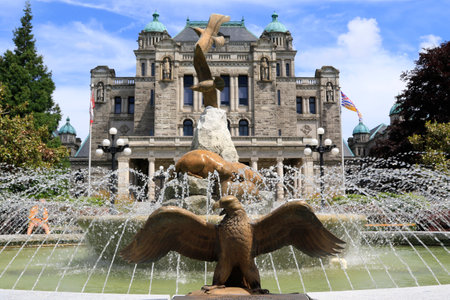 Victoria, British Columbia, Canada.The British Columbia Parliament Buildings in Victoriaのeditorial素材