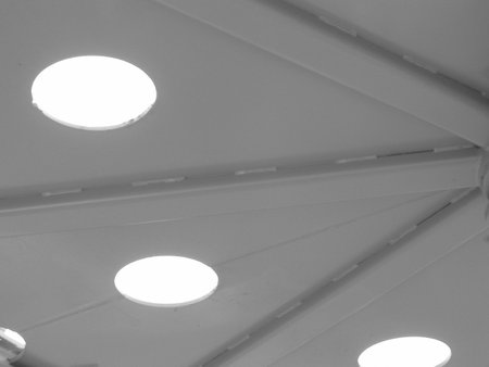 Detail of a round piece of metal used on a winch.の写真素材