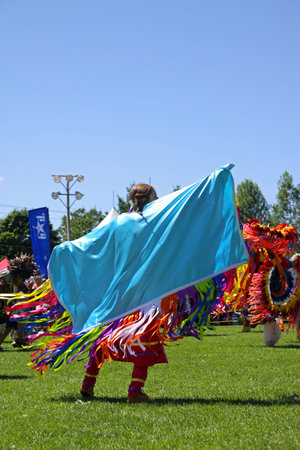 dance performance in the Pow Wow in Quebec