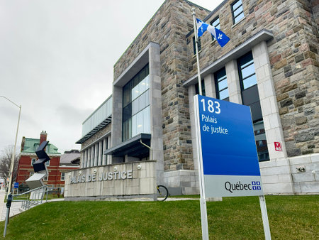 Rimouski courthouse. Ministry of Justice in Quebec.のeditorial素材