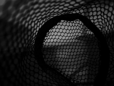 Detail of a net in black and white.の写真素材