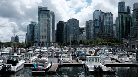 Vancouver waterfront view, Vancouver, Americaのeditorial素材