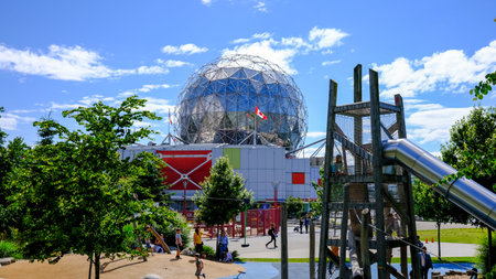 View of the Science World in Vancouver, Canada.