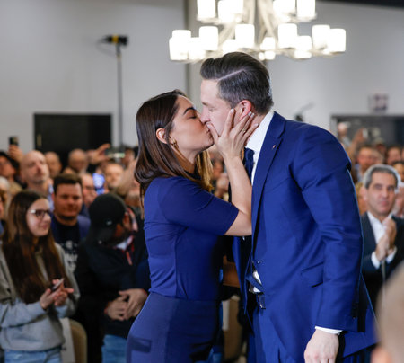 Rally of the leader of the Conservative Party of Canada, Pierre Poilievre and his wife Anaida Poilievre.のeditorial素材