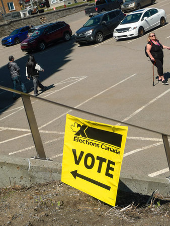 Quebec, Canada. Voting day for elections in Canada.