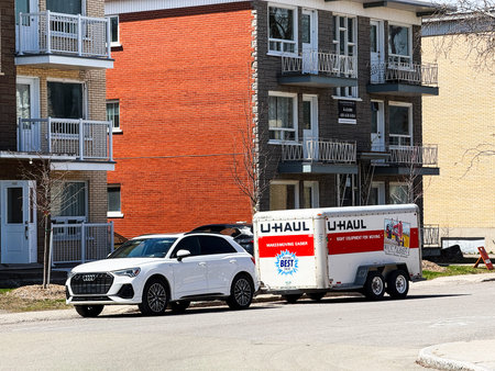 A rental trailer from the U Haul company