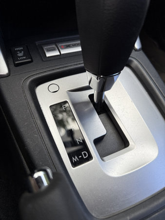 Detail of automatic gearbox in a car.