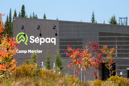Camp Mercier reception building in the SÃ©paq Laurentides Wildlife Reserve.