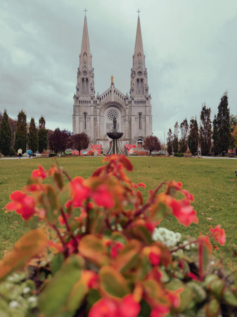 Quebec, Canada. The Basilica of Sainte-Anne-de-BeauprÃ© in Quebec.
