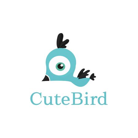 Cute bird logo templateのイラスト素材