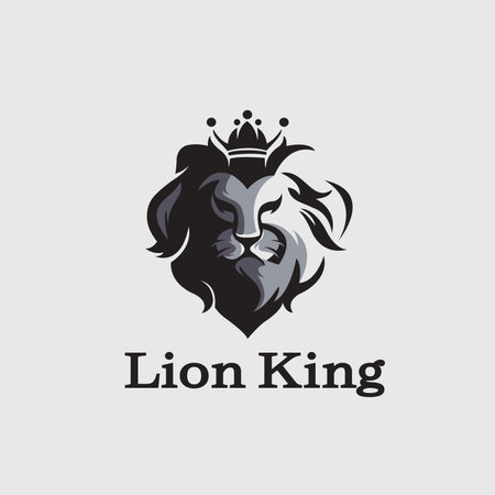 Lion king logo templateのイラスト素材