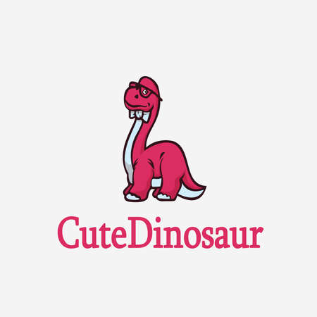 Red dinosaur logo templateのイラスト素材