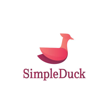 Simple duck logo templateのイラスト素材