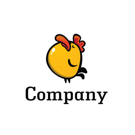 Angry chicken logo designのイラスト素材