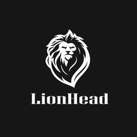 Lion head logo designのイラスト素材