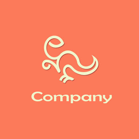 Simple dino logo templateのイラスト素材