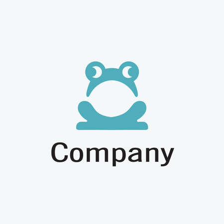 Simple frog logo designのイラスト素材