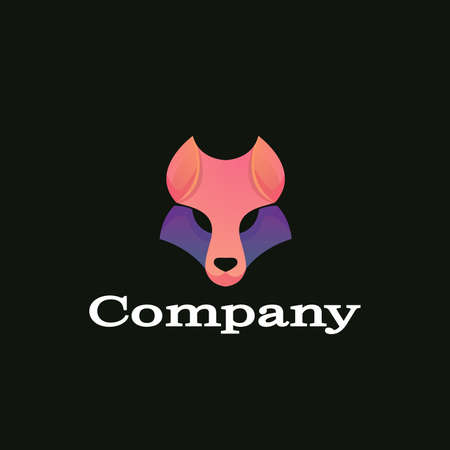 Art fox face logoのイラスト素材