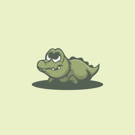 Cute crocodile logo templateのイラスト素材