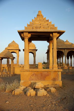 Rajput tombs in Jaisalmer, Rajasthanの写真素材