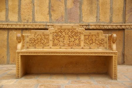 Bench in Jaisalmer, Rajasthanの写真素材