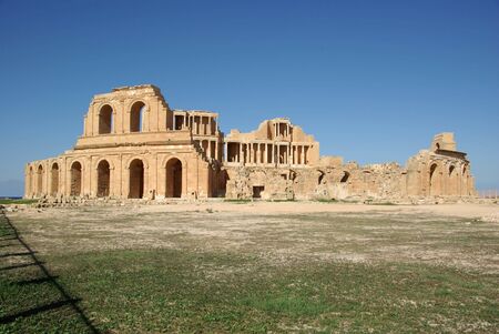 Roman theater in Sabratha, Libyaの写真素材