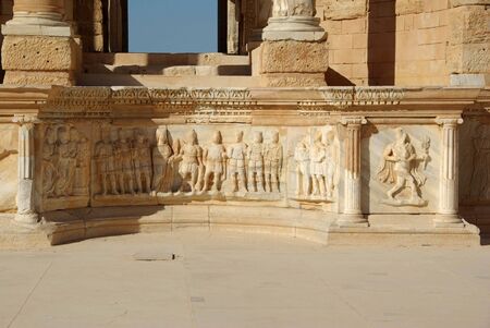 Roman ruins in Sabratha, Libyaの写真素材