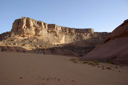 Bivouac in Libyan desertの写真素材
