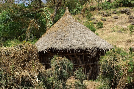 African hut, Ethiopiaの写真素材