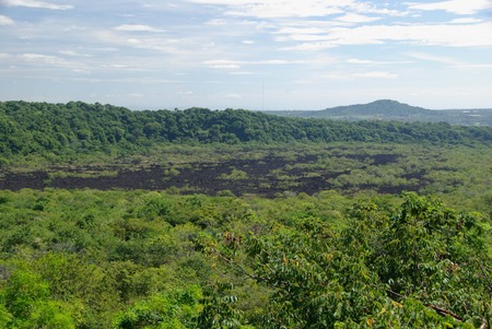 Lava flow in Nicaraguaの写真素材