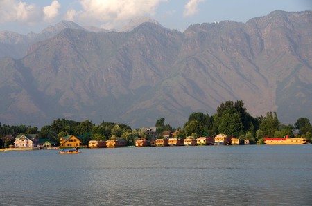 Landscape of Srinagar in Kashmir, Indiaの写真素材