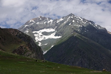 Landscape between Sonamarg and Kargil in Ladakh, Indiaの写真素材