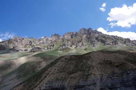 Landscape between Sonamarg and Kargil in Ladakh, Indiaの写真素材