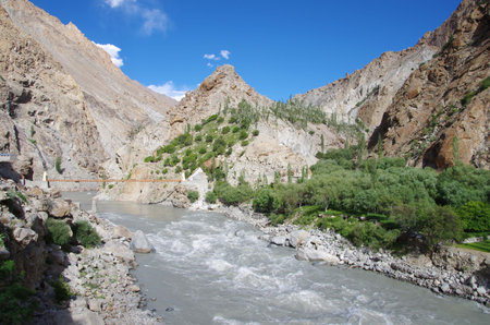 Landscape in Ladakh, Indiaの写真素材
