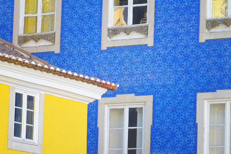 Beautiful traditional houses in Sintra, Portugalの写真素材