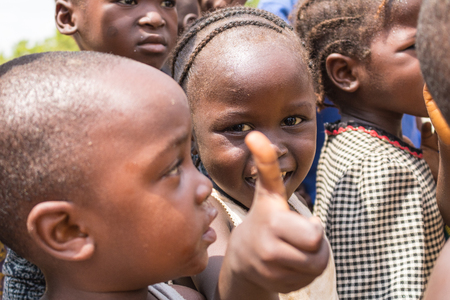 Children living in the wooden makeshift place of Internally Displaced Persons in Abuja, the Federal Capital of Nigeria.のeditorial素材