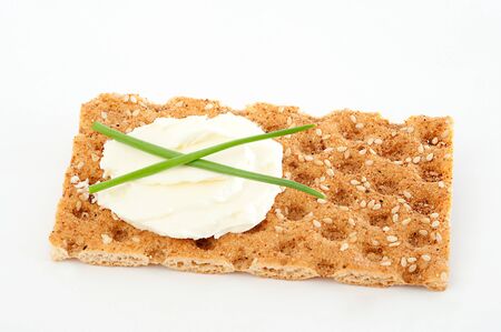Healthy diet with crispbreadの写真素材
