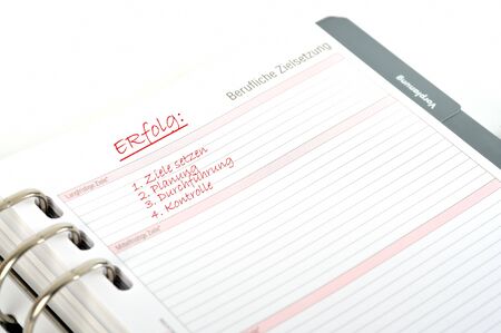 organizer time management for Successの写真素材