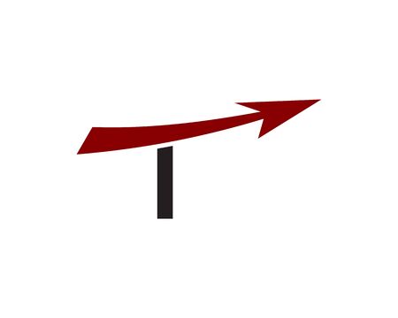 t letter arrow logo vector illustration.のイラスト素材